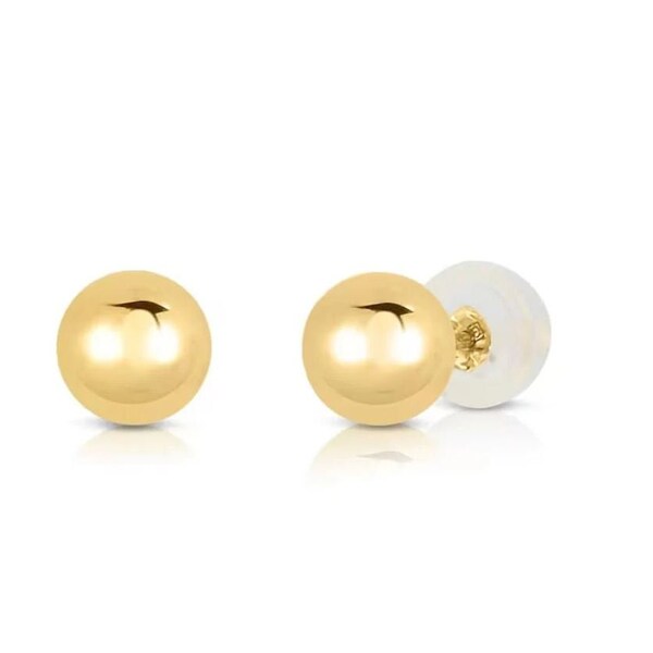 5mm 10K Gold Stud Earrings • High Quality • Timeless Elegance • Everyday Wear • Free Delivery • Perfect Gift • Wedding Gift