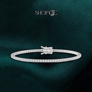 3CT Lab Diamond Tennis Bracelet, Diamond Bracelet, 14K White Gold Unique Diamond Tennis Bracelet, Anniversary Gift Wedding Gift Unique Gift