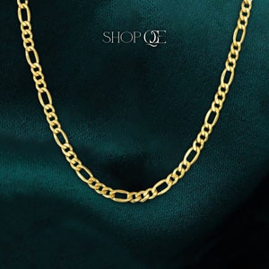 14K Gold Figaro Chain, Ladies Gold Chain, Mens Figaro 14k Chain, Figaro 14kt Chain, Real Gold Figaro Necklace, 2mm, 20Inch, 1.7gm,Gift