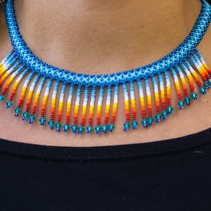 Turquoise Huichol Choker