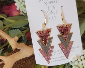 Chevron Resin Earrings