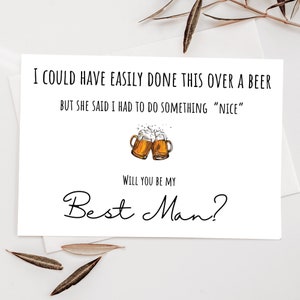 Best Man Proposal Card for Best Man Gift Will You Be My Best Man ...