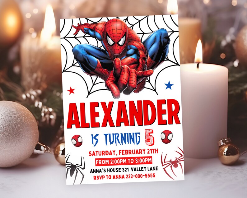 Super Hero Birthday Invitation, Printable Super Hero Invitation, Kids ...