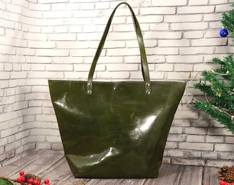 Vintage Coach Hamptons Soho 7463 Green Leather Shoulder Hobo