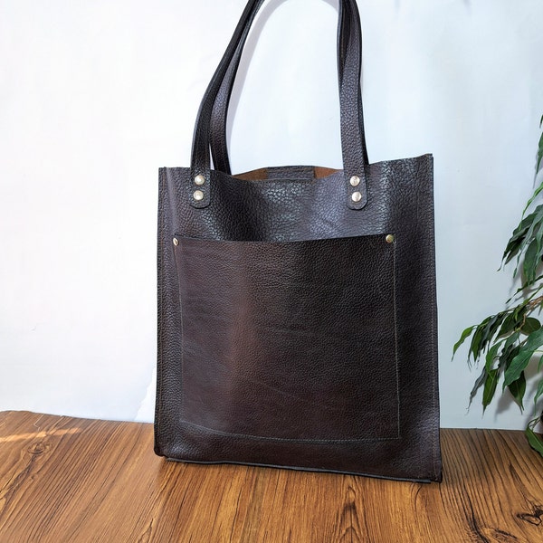 Handmade leather tote bag, Leather laptop bag , Messenger bag for womens, Full grain shoulder leather bag , Hobo leather bag