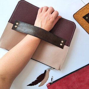 Cartera delgada, regalo para el 21 cumpleaños, bolso de cuero, regalo para el teléfono celular, bolso de pulsera, regalo para el 18 cumpleaños, patrón de billetera, regalo para el oficiante