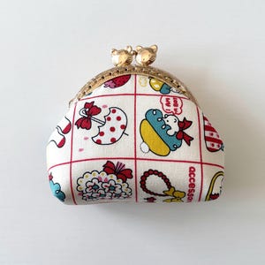 Cartoon Pattern Mini Clasp Purse - Colorful Kiss Lock Coin Purse, Vintage Style Clasp Wallet, Gift for Her, Mother&#39;s Day Gift