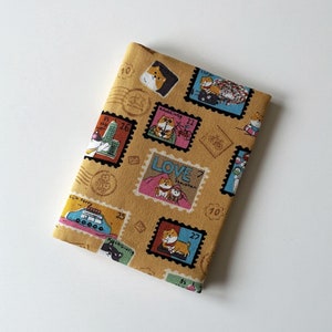 Funda para pasaporte con sellos de Shiba Inu: billetera de tela con atracciones de Taiwán, regalo para viajeros, funda de pasaporte con dibujos animados, regalo para amantes de los perros