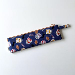 Black Cats & Snacks Cutlery Pouch - Travel Utensil Case/Holder