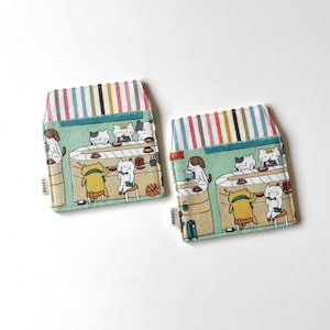 Cats & Sushi Coasters (Set of 2) - Kawaii Japanese Table Decor
