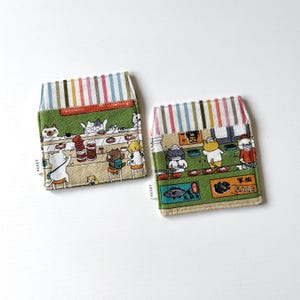 Cats & Sushi Coasters (Set of 2) - Kawaii Japanese Table Decor