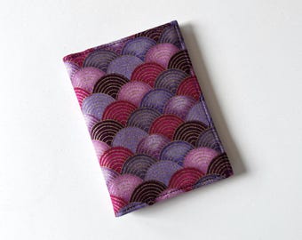 Japanese Wave Pattern Card Holder – Small Fabric Case/Pocket Wallet