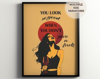 Quote Art Print | Empowering | Aesthetic Wall Art | Digital Print | Printable | Pop Art Poster | Retro Poster | Women's Day | Motivational