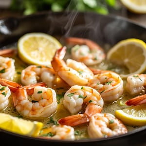 Garlic Lemon Shrimp Skillet, flavorful recipe, digital download