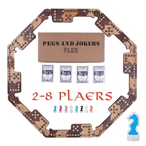 Pegs and Jokers to 8 players board game handmade for up , popular in the US