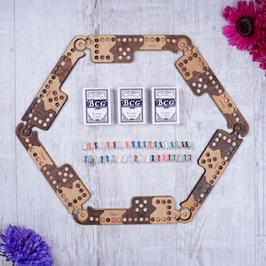 Pegs and Jokers, juego de mesa para 8 jugadores hecho a mano para mayores de 18 años, popular en EE. UU. Flex