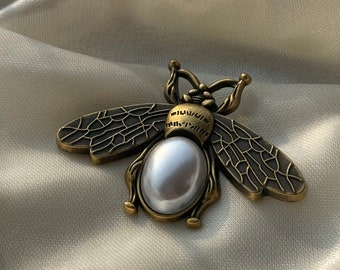Broche de abeja vintage, alfiler de collar de abejorro, regalo del día de la madre, insignias de insectos Vintage únicos animales personalizados accesorios de ramillete regalo para ella