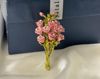 Große Vintage Inspirierte Blumen Brosche Anstecknadel
