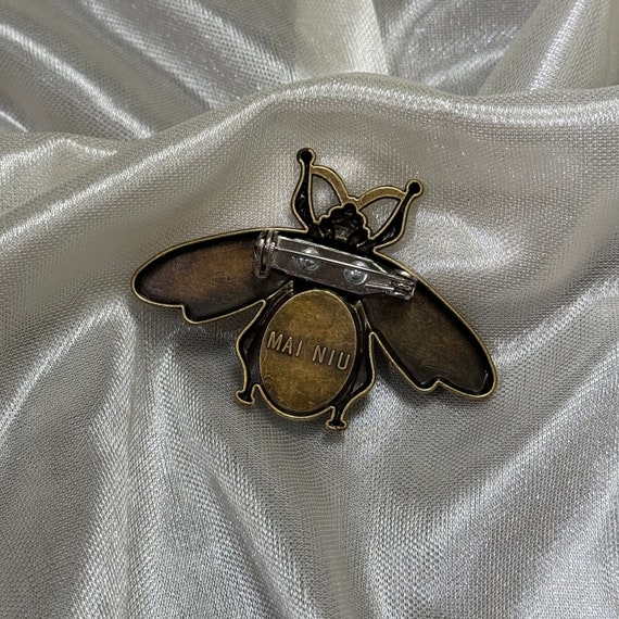 Vintage Bee Brooch: Bumblebee Collar Pin With Pearl - Etsy New Zealand