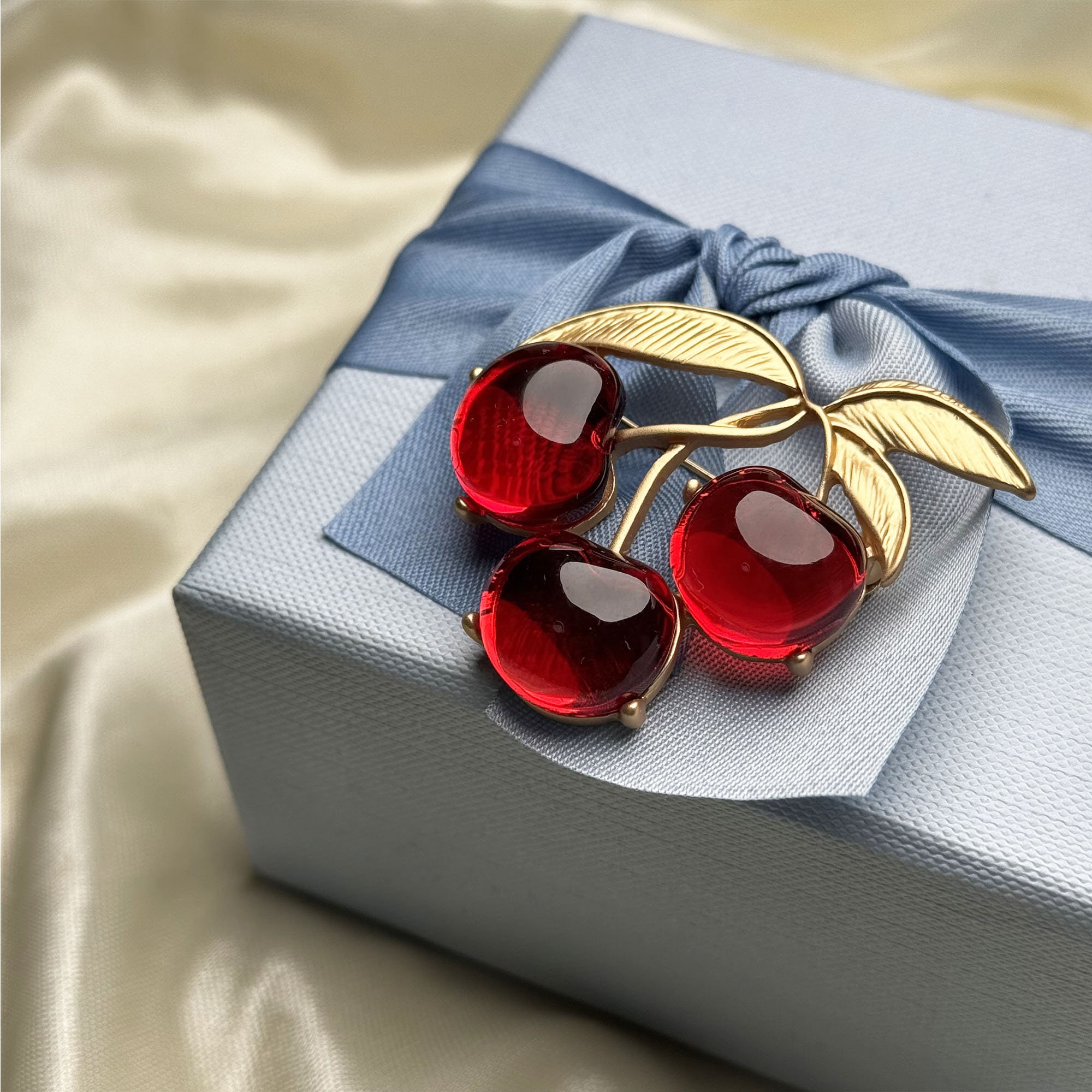 Cherry Red Brooch - Etsy Cherry Red Brooch - Etsy