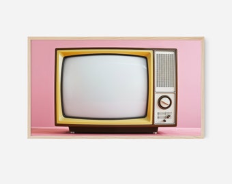 Retro TV Art for Samsung Frame: 50s 60s Pink Decor (Digital JPG)