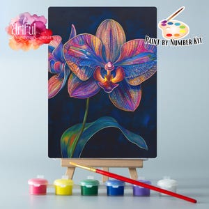 Orchidee A7 Malset, Blumen &#39;Malen Nach Zahlen Kit&#39;, Malen Nach Zahlen Kit, Malen Nach Zahlen Für Erwachsene, Malen Party Geschenk