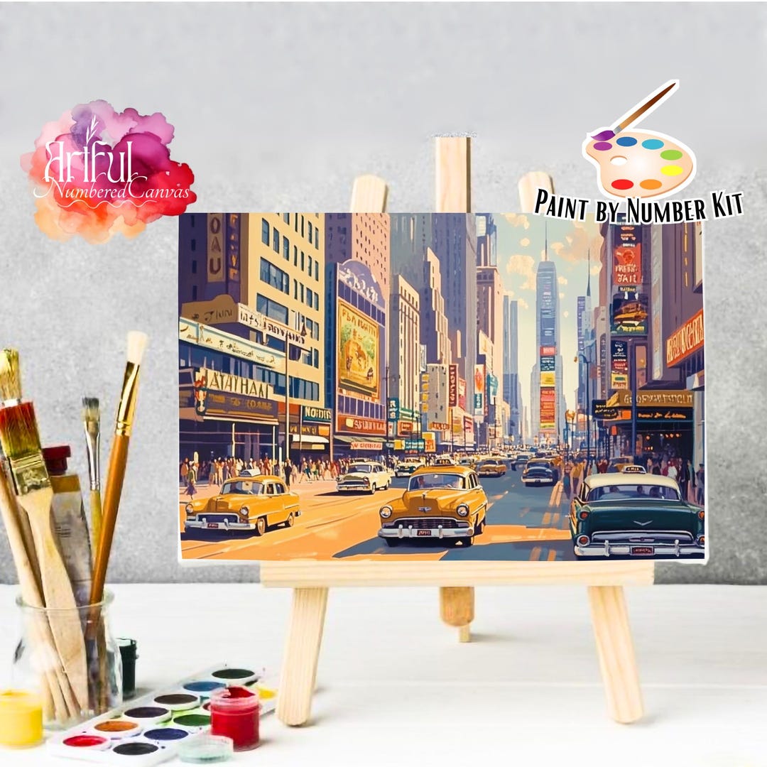 New York City Paint by Numbers Kit, DIY Cityscape Painting - Etsy