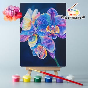 Orchidee A8 Malset, Blumen &#39;Malen Nach Zahlen Kit&#39;, Malen Nach Zahlen Kit, Malen Nach Zahlen Für Erwachsene, Malen Party Geschenk
