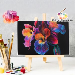 Orchidee A14 Malset, Blumen Malen Nach Zahlen Kit, Malen Nach Zahlen Kit, Malen Nach Zahlen Für Erwachsene, Malen Party Geschenk