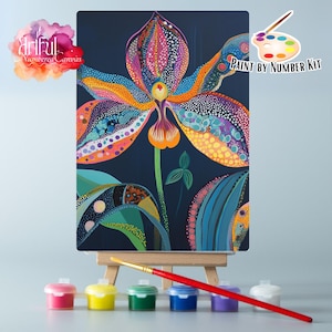 Orchidee A2 Malset, Blumen Malen Nach Zahlen Kit, Malen Nach Zahlen Kit, Malen Nach Zahlen Für Erwachsene, Malen Party Geschenk