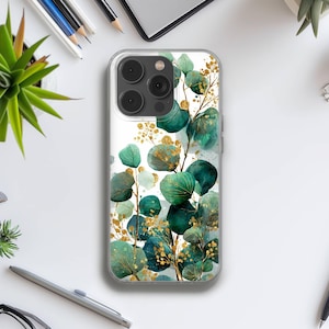 Eucalyptus Phone Case Green Leaves cover for iPhone 17 16e 14 13 12 Samsung S25 Edge S24 A15 S21 S23 Pixel 10 9A 8 Pro