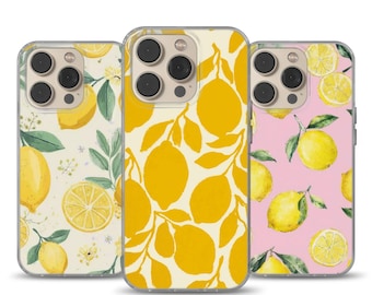 Lemon Pattern Phone Case Fresh Fruit Boho Summer Design cover for iPhone 16e, 17 Pro Max Samsung Google Pixel