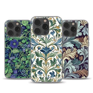 Art Nouveau Phone Case William Morris Art cover fits iPhone 16 Pro, iPhone 14, Samsung S25, A53, S21, S23 Ultra, Google pixel 9 Pro