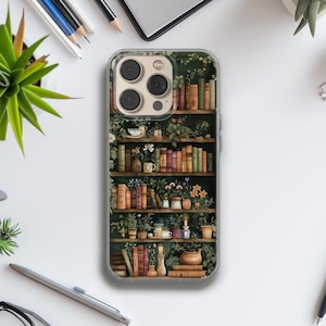 Etui na telefon Book Lover - Book Shelf Design dla iPhone'a 16, 15 Pro, 14, 13, 12 | Samsung S25, S23, S24, A35 | Google Pixel 9, 8, 7, 6