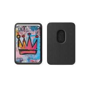 Cartera Magsafe con diseño de graffiti de Wallart, tarjetero magnético de arte moderno, compatible con iPhone 16, iPhone 14, iPhone 13 Pro y 12. MagSafe.