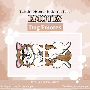 Dog Emotes | Husky Emotes | Husky - Dog - Brown Ginger | Wolf - Cute Kawaii Pet - Duo Emote - YouTube, Discord, Twitch Emote Emoji