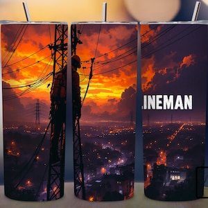 Lineman Tumbler Wrap,20oz Skinny Tumbler Sublimation Design PNG, Lineman Life Tumbler Wrap, Blue Collar Tumbler Design, Digital Download PNG