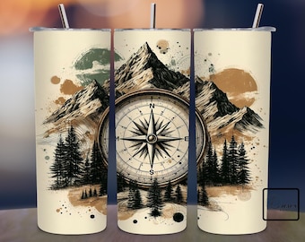 Outdoor Tumbler Wrap, Adventure Tumbler, 20oz Skinny Tumbler Sublimation Design PNG, Nature Wrap, Camping Wrap, Digital Outdoor PNG Download