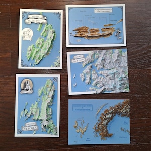 lot de 5 cartes postales 10 x 15cm