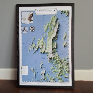 carte imaginaire Vercors - affiche 40 x 60 cm