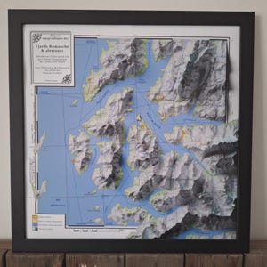 Carte imaginaire de l'Oisans sur papier mat 310g