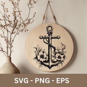 Archivo de grabado láser de ancla, tabla de charcutería SVG, tabla de cortar SVG, quemado con láser, tabla de quesos, archivo xTool LightBurn GlowForge, PNG, Eps