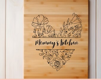 Muttertag Schneidebrett SVG, Laser Cut, Schneidebrett Gravurdatei, Charcuterie Brett SVG, Glowforge bereit, digitaler Download, Mom