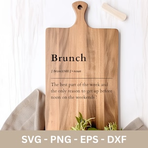 Brunch Svg File, Brunch Definition, Charcuterie board Svg, Cutting Board, Cheese Board, Laser Cut, Laser Burn, Engraving, Funny Kitchen Svg