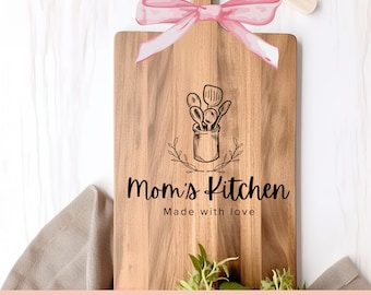 Mother's day svg for cutting boards, Svg files for laser cutting board,  Engraving File, Mom's Kitchen, Mom gift, Mama, Mom gift, Cut File