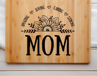Muttertag Schneidebrett SVG, SVG-Datei für Laser-Schneidebrett, Gravurdatei, Charcuterie Board, Mama Geschenk, Mama Geburtstagsgeschenk, Tablett svg