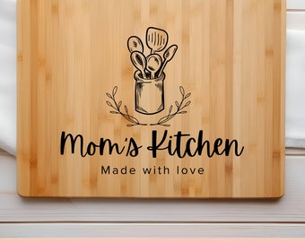 Mother's day svg for cutting boards, Svg files for laser cutting board,  Engraving File, Mom's Kitchen, Mom gift, Mama, Mom gift, Cut File