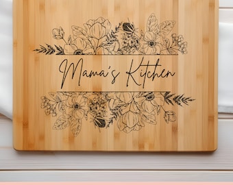 Muttertag Schneidebrett SVG, Laser Cut, Schneidebrett Gravur, Charcuterie Brett SVG, Glowforge bereit, digitaler Download, Mama Geschenk
