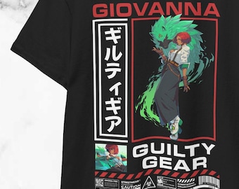 GUILTY GEAR Giovanna Anime T Shirt Unisex FGC Gaming Streetwear Graphic T-Shirt Gifts for Gamers Japanese Anime Shirt