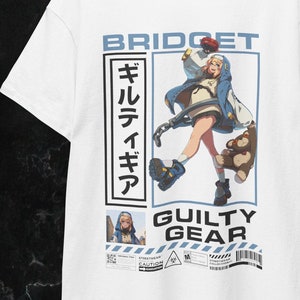 GUILTY GEAR Bridget Anime T Shirt Unisex FGC Gaming Streetwear Graphic T-Shirt Gifts for Gamers Japanese Anime Shirt